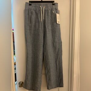 Athleta Cabo Linen Wide Leg Pant NWT size 6